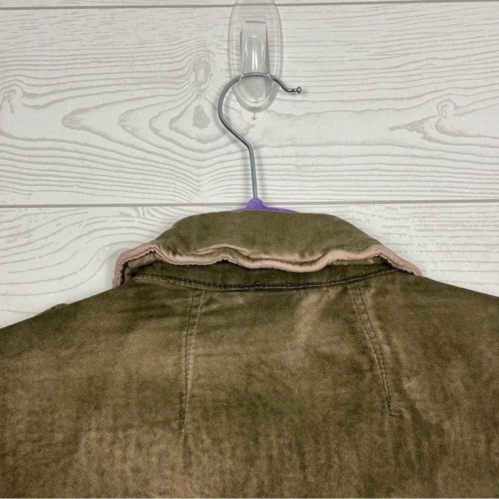 Free People Not Your Brother’s Military Style Jacket Size Small Olive Khaki Moss - Picture 10 of 16